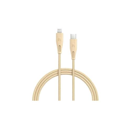 سلك شحن نايلون راف باور تايب سي الى لايتننق 1.2متر...