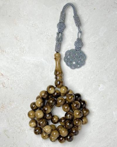 سبحة فاتوران خشبي تعريق طربزونة 10 مل