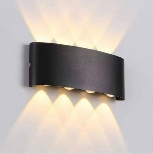 ابليك ليد خارجي اسود 8 عدسات لون الانارة 3000K اصف...