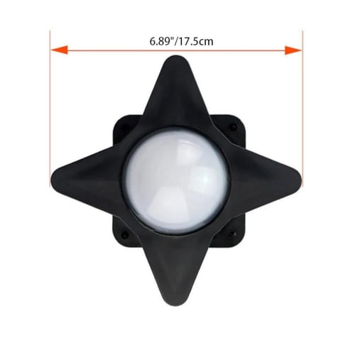 انارة خارجي ليد اكس شكل نجمة اسود اضاءة ملون