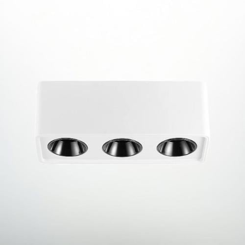 جرم لطش سلندر مانع للتوهج ثلاثي مستطيل ابيض مع اسو...