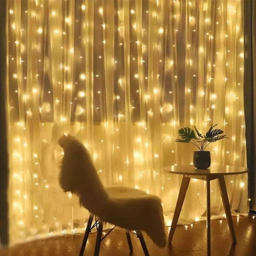 لمبة زينة اضاءة ليد شفاف شكل ستارة ليد 6 × 6 متر ل...