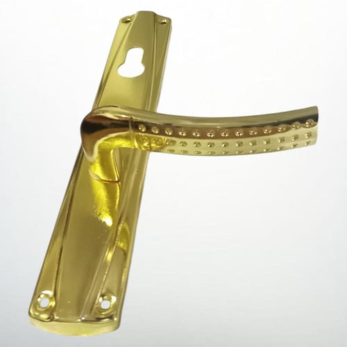 يد كالون مقبض باب لون ذهبي لامع