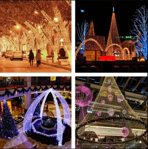 لمبة زينة اضاءة شفاف ليد 50 متر لفة لون الانارة اص...