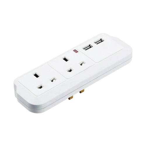 راس فيش 13A مشترك منفذين + منفذين USB