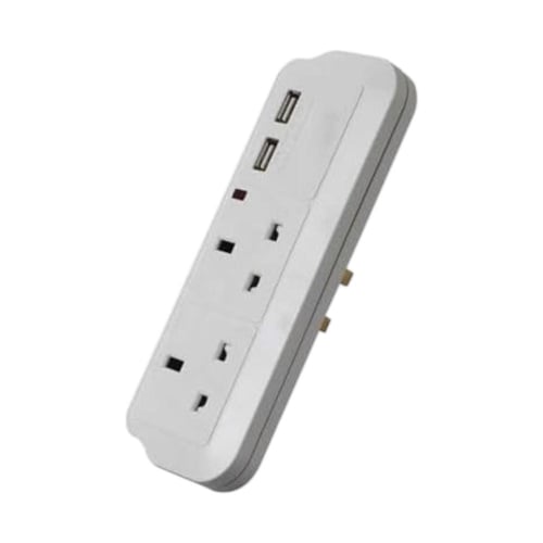 راس فيش 13A مشترك منفذين + منفذين USB