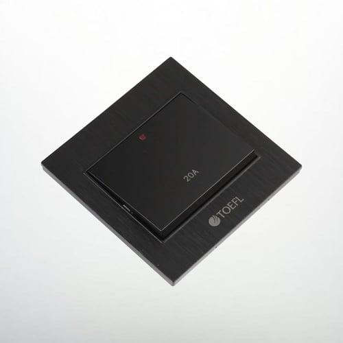 مفتاح سخان مربع 20 امبير لون اسود توفل