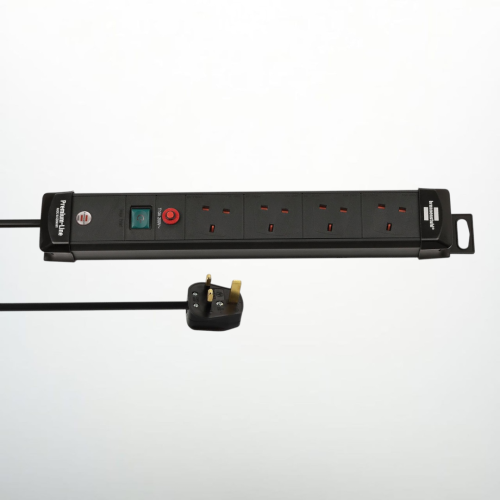 توصيلة كهرباء المانية برينينستول اسود 4 منافذ 5 مت...