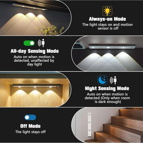 مصباح اضاءة ليد بمستشعر حركة بطول 60 سم قابل للشحن...