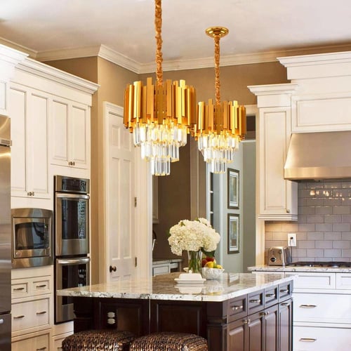 نجف علاقي ذهبي قطر 25 سم E27