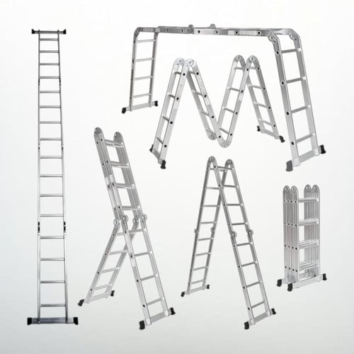 سلم 12 درجه من الألمنيوم متعدد الاستعمالات بطول 3....