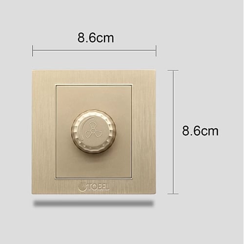 مفتاح دايمر مروحة 300 واط لون ذهبي فاتح توفل