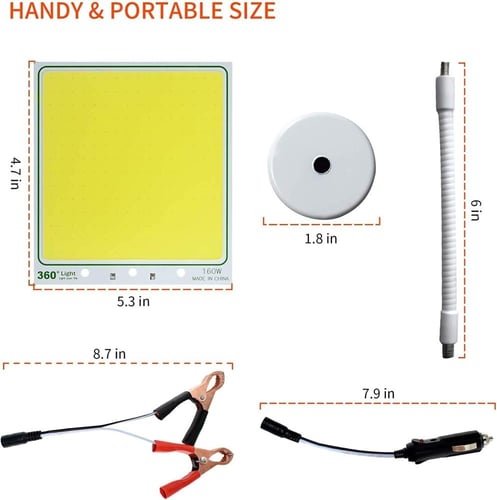 مصباح تخييم ليد 360 لايت كوب TM-08 LED للحفلات وال...