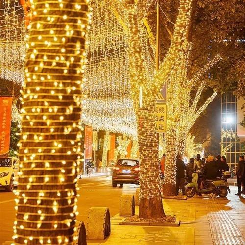 لمبة زينة اضاءة شكل حبل شفاف ليد 150 متر 1000 لمبة...