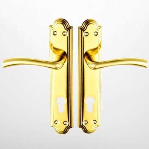 يد كالون مقبض باب ذهبي لامع