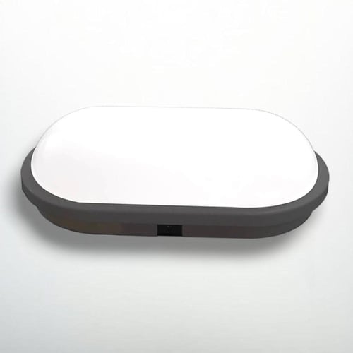 اضائه جداريه كشاف شكل بيضاوي اسود لون الإناره ابيض...