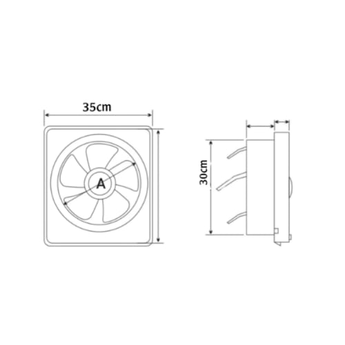 شفاط جداري مقاس 30 × 30 سم FOUJ