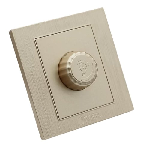 مفتاح دايمر لمبة 1000 واط لون ذهبي فاتح توفل