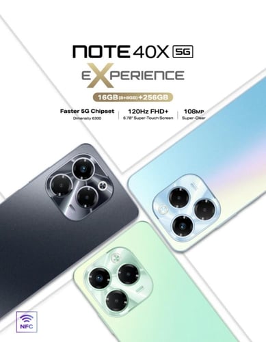 12+12 RM انفنكس نوت 40 X (256) اسود