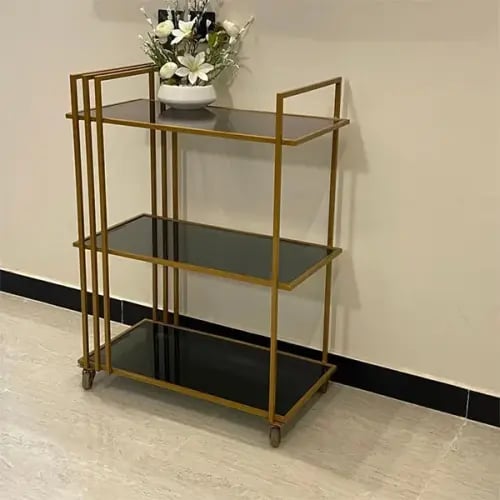 عربية تقديم مطفي 3 دور زجاج اسود شفاف صغير jb– تصم...