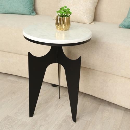 طاولة خدمة دائري سطح خشب