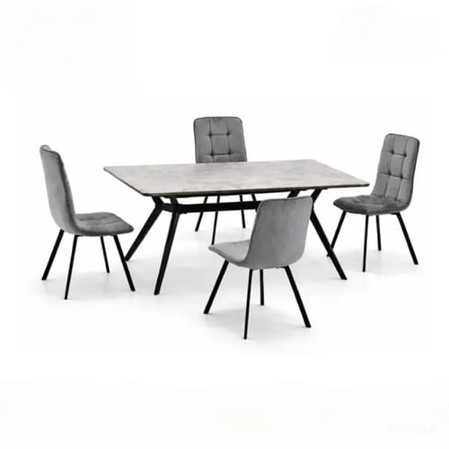 طاولة طعام ٤ كراسي خشب مودرن