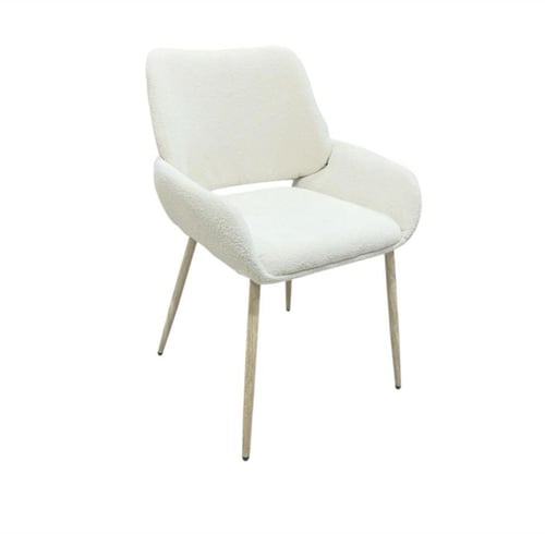 كرسي طعام حديث مبطن بقماش بوكلي