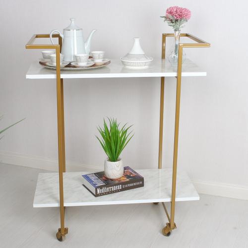 عربة تقديم دورين خشب سنديان