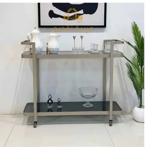 عربة تقديم دورين شمباني 90 * 110 * 40 سم - سطح زجا...