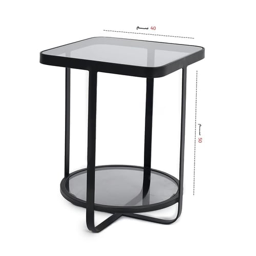 طاولة خدمة بتصميم عصري سطح بديل رخام قاعدة معدن