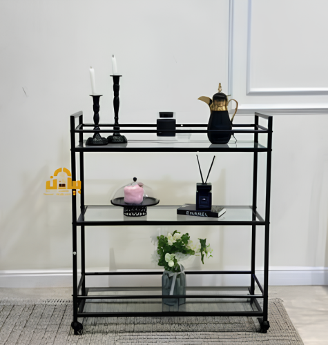 عربية ضيافة ثلاثة دور لون اسود