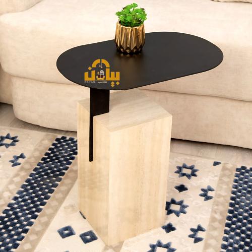 طاولة خدمة القاعدة بديل رخام لون بيج شبية الترافنت...