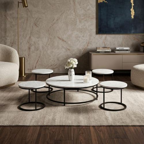 طقم طاولة ارضي 5 قطعه