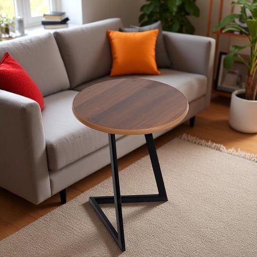 طاولة خدمة جانبية سطح خشبي