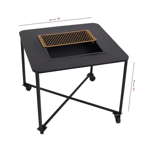 منقل فحم خارجي بعجلات – تصميم عملي ومتين للمساحات...