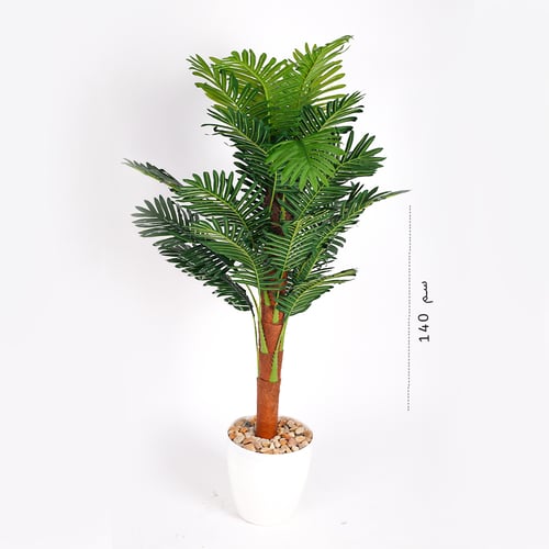 شجر صناعي بمركن لون ابيض