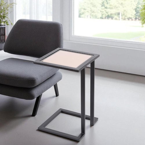 طاولة خدمة عصرية بتصميم C معدني أنيق - لمسة فنية ل...