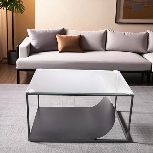 طاولة تقديم معدن لون اسود مطفي