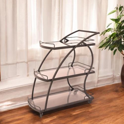 عربية تقديم 3دور سطح زجاج شفاف