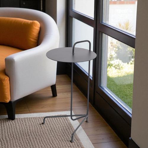 طاولة خدمة حديد بشكل دائري سطح حديد