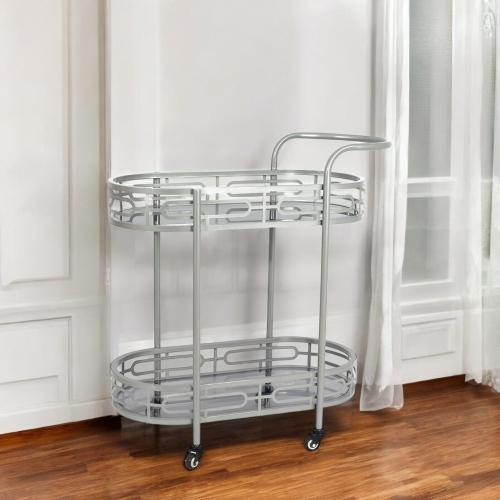 عربية تقديم دورين قص ليزر لون فضي لون سطح زجاج اسو...