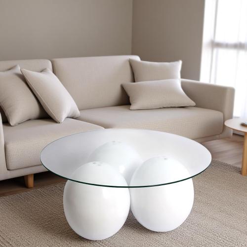 طاولة تقديم بشكل كرات مصنوعة من الرخام الصناعي الخ...