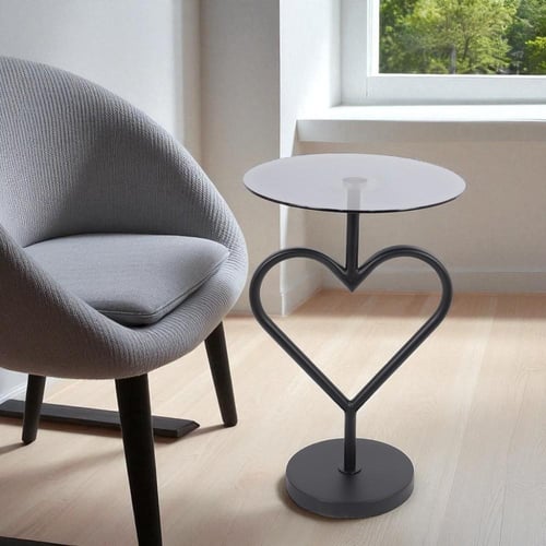 طاولة خدمة قاعدة رخام صناعي عمود معدنلون اسود بشكل...