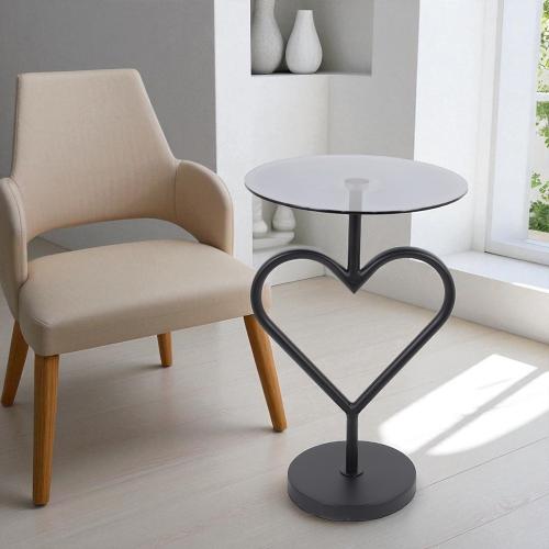 طاولة خدمة قاعدة رخام صناعي عمود معدنلون اسود بشكل...