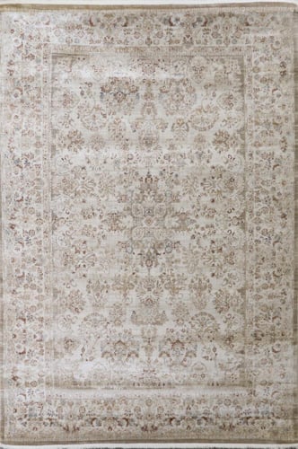 سجاد ايثار - كريم-برتقالي غامق - نقشة فاخرة