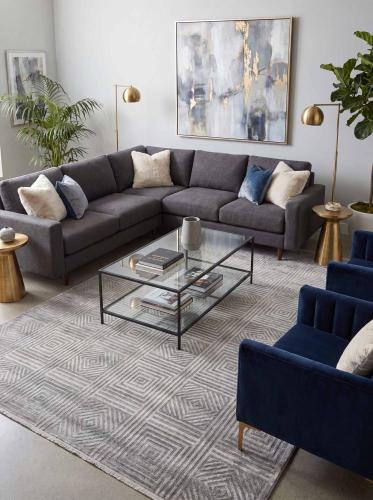 Vital Modern Turkish Rug - Elegant Design, Cream Gray, 0.80X2.50 cm