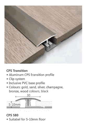 3 METER ALU CPS SYSTEM, INCL. PVC BASEPROFILE CN 0
