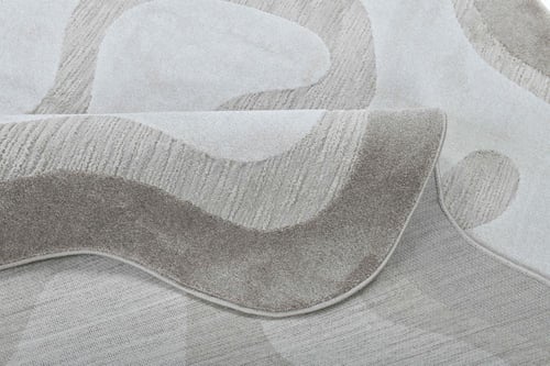 صوف مغزول - كريم - بيج