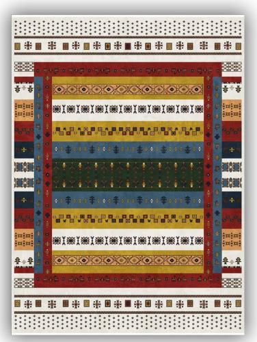 Rasha Cream Multi Rug - Geometric Design, Cream Mu...