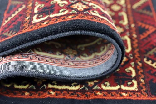 سجاد دهلاء احمر-اسود - زخرفة فنية حديثة